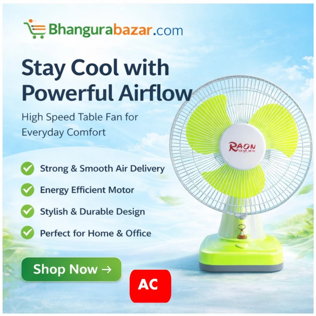 Raon AC Table Fan 12"